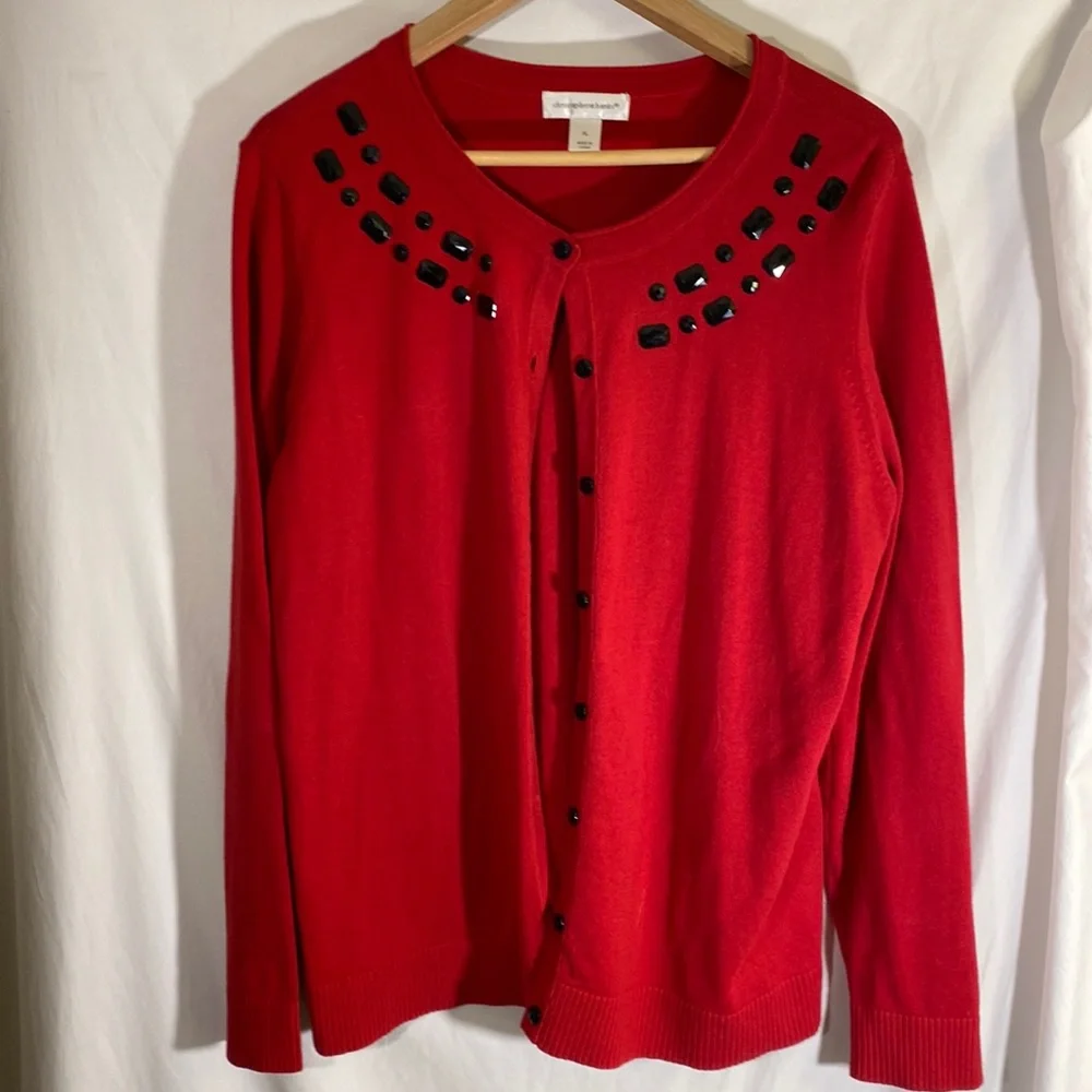 Woman’s button down sweater top size XL